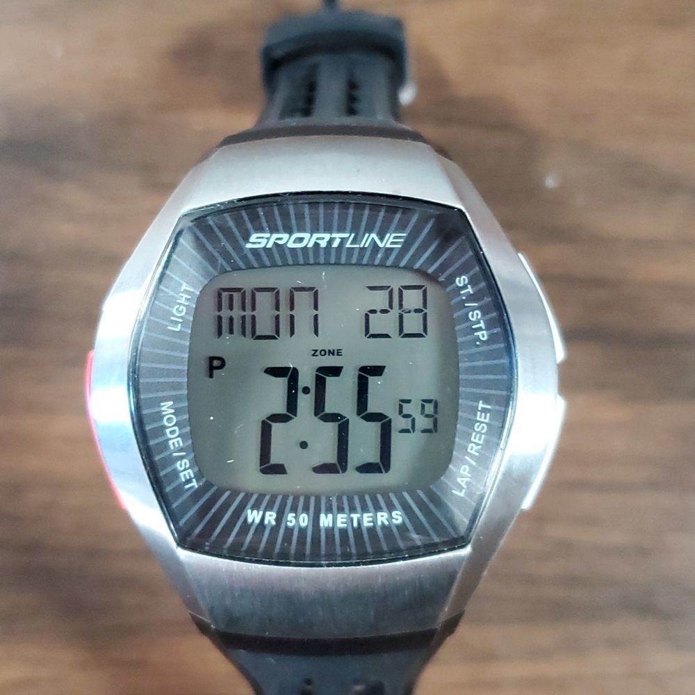 Men’s Sportline Duo‎ 1010 4960 Black Digital Watch Heart Monitor